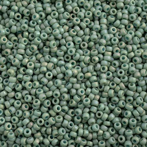 Miyuki Seed Beads - 11/0 - Frosted Glazed/Rainbow Green Mint Matte AB -mb11-4701