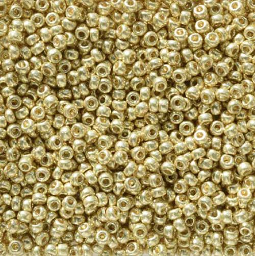 Miyuki Seed Beads 11/0 - mb11-5102 - Galvanized Light Gold [Duracoat] 22g