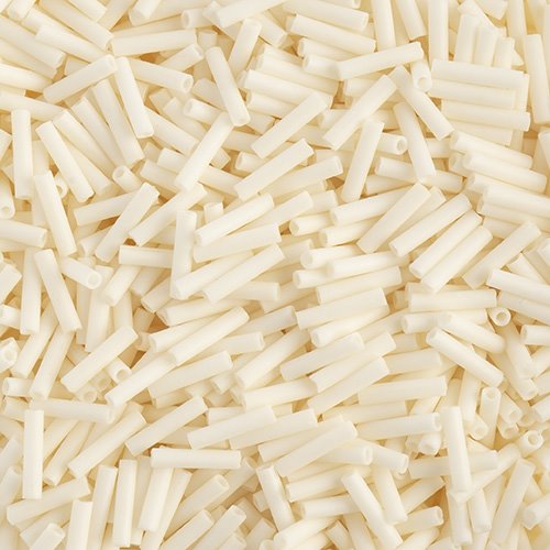 Miyuki Slender Bugles - 6mm - Matte Opaque Cream