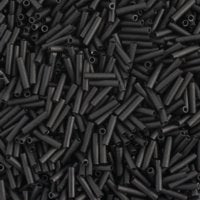 Miyuki Slender Bugles - 6mm - Matte Black