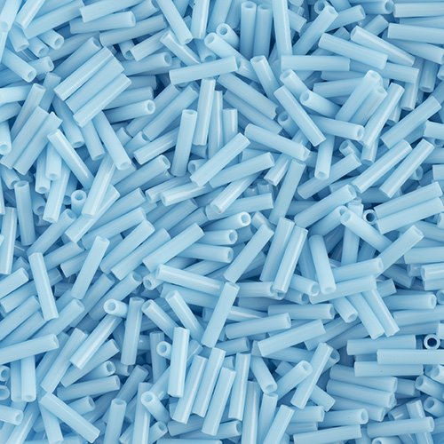 Miyuki Slender Bugles - 6mm - Opaque Light Blue