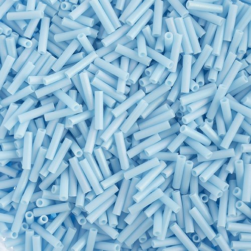 Miyuki Slender Bugles - 6mm - Matte Opaque Light Blue AB