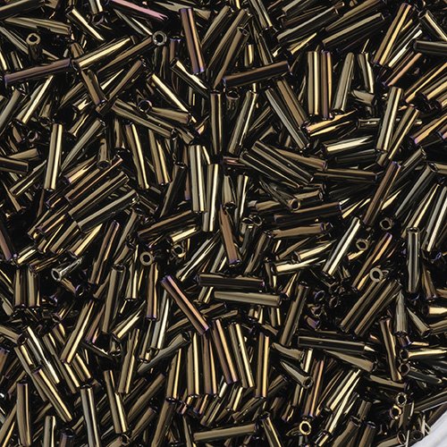 Miyuki Slender Bugles - 6mm - Metallic Brown Iris