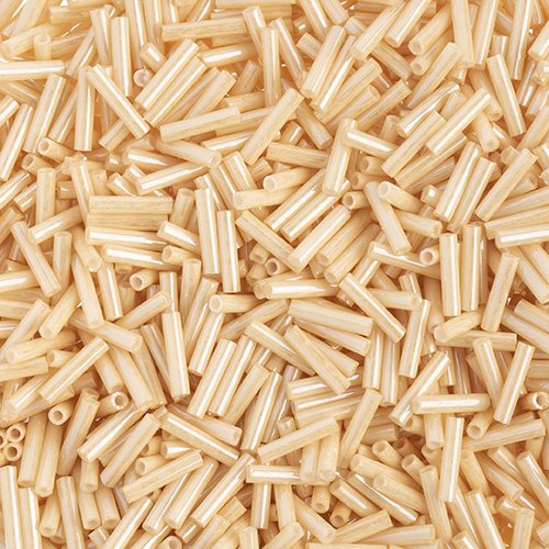 Miyuki Slender Bugles - 6mm - Beige Glazed Luster