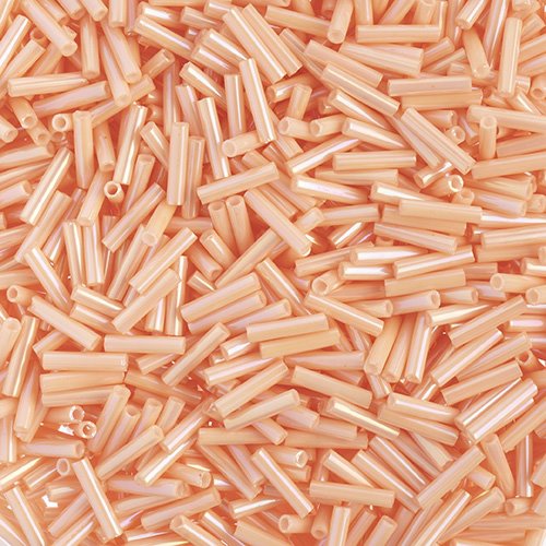 Miyuki Slender Bugles - 6mm - Opaque Salmon AB