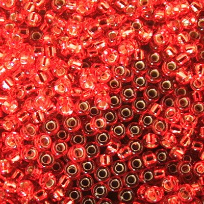 Miyuki Seed Beads - 15/0 - Silver Lined Flame Red -mb15-0010b250- 250g