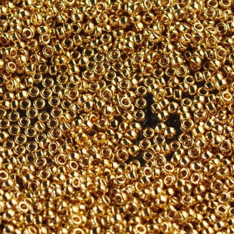 Miyuki Seed Beads - 15/0 - 24kt Light Gold Plated -mb15-0193b50250- 50g