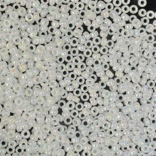 Miyuki Seed Beads - 15/0 - White Pearl AB -mb15-0471b250- 250g