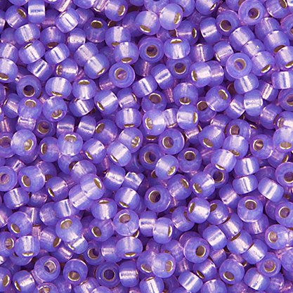 Miyuki Seed Beads - 15/0 - Silver Lined Opal Lilac Alabaster [Dyed] -mb15-0574b2
