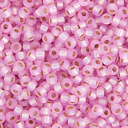 Miyuki Seed Beads - 15/0 - Silver Lined Opal Pink Alabaster [Dyed] -mb15-0643b25