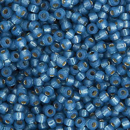 Miyuki Seed Beads 15/0 mb15-0648 - Silver Lined Opal Denim Blue Alabaster [Dyed]