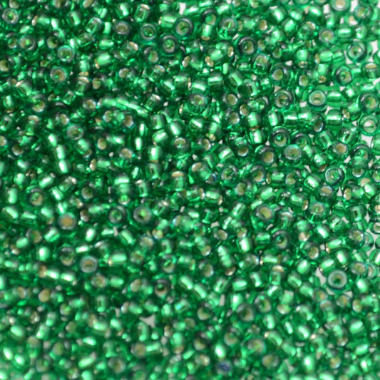 Miyuki Seed Beads 15/0 mb15-1422 - Dyed Silver Lined Emerald