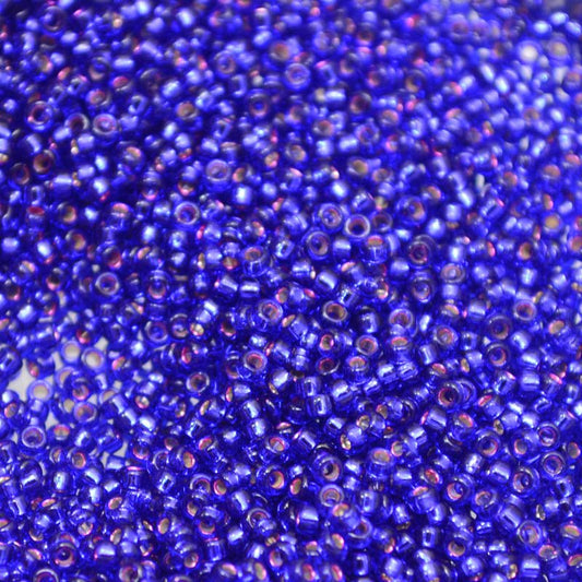 Miyuki Seed Beads 15/0 mb15-1427 - Dyed Silver Lined Dark Violet