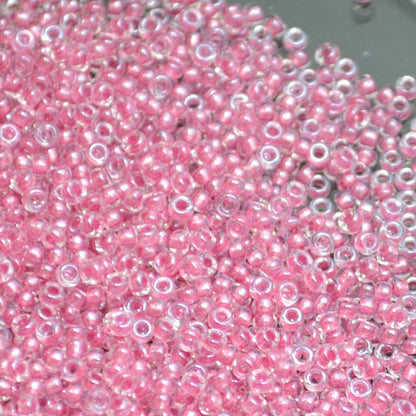 Miyuki Seed Beads 15/0 mb15-1524 - Sparkling Peony Pink Lined Crystal