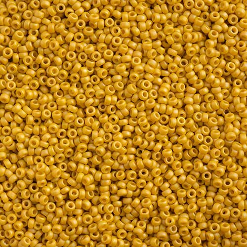 Miyuki Seed Beads - 15/0 - Frosted Glazed/Rainbow Yellow Matte AB -mb15-4692b250
