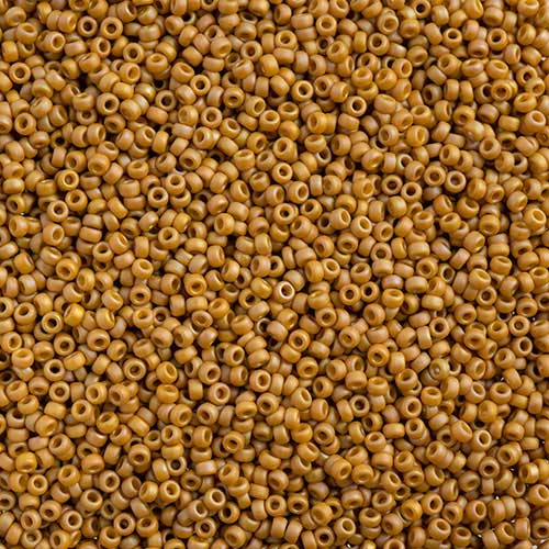 Miyuki Seed Beads 15/0 mb15-4693 - Frosted Glazed/Rainbow Yellow Mustard Matte A