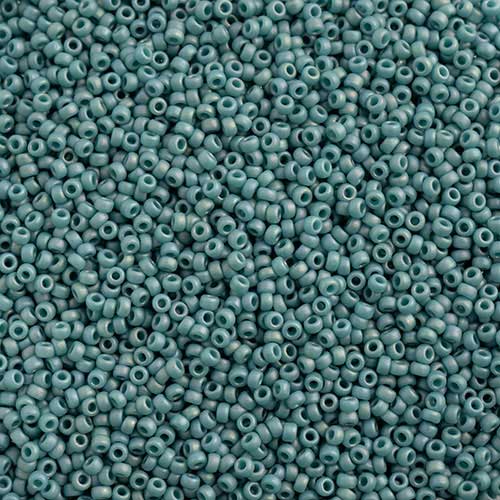 Miyuki Seed Beads - 15/0 - Frosted Glazed/Rainbow Arctic Blue Matte AB -mb15-470