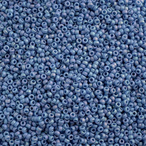Miyuki Seed Beads 15/0 mb15-4704 - Frosted Glazed/Rainbow Blue Sapphire Matte AB
