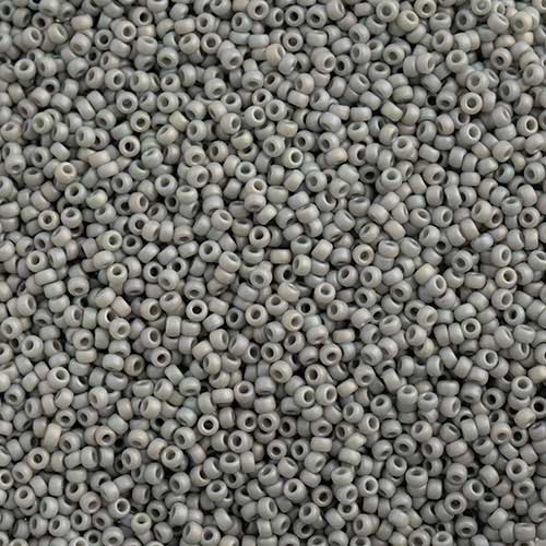 Miyuki Seed Beads - 15/0 - Frosted Glazed/Rainbow Grey Matte AB -mb15-4705b250- 