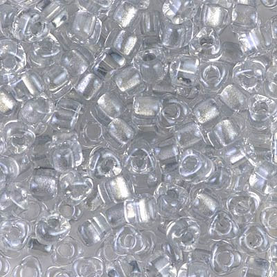Miyuki Triangles - 5/0 - Sparkle Silver Grey Lined Crystal