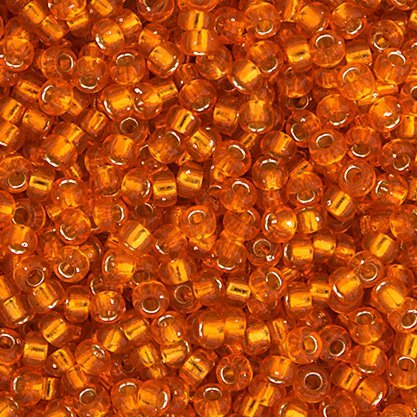 Miyuki Seed Beads 6/0 mb6-0008 - Silver Lined Orange