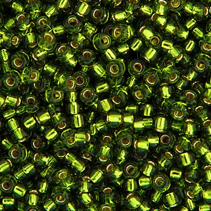 Miyuki Seed Beads - 6/0 - Silver Lined Olive -mb6-0026b250- 250g
