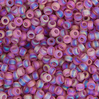 Miyuki Seed Beads - 6/0 - Matte Smoky Amethyst AB -mb6-0142FRb250- 250g