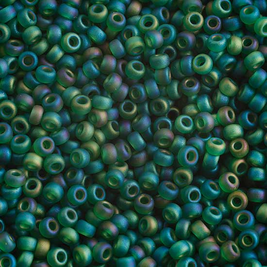 Miyuki Seed Beads - 6/0 - Frost Green Rainbow -mb6-0146FRb250- 250g
