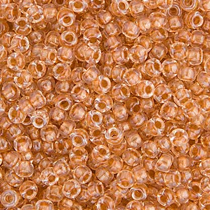 Miyuki Seed Beads - 6/0 - Crystal Sparkling Metallic Gold Lined -mb6-0234b250- 2