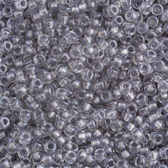 Miyuki Seed Beads - 6/0 - Sparkle Pewter Lined Crystal -mb6-0242b250- 250g