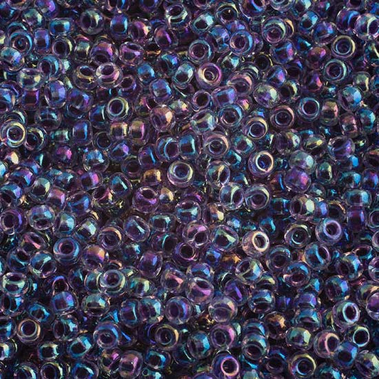 Miyuki Seed Beads - 6/0 - Amethyst Lined Crystal AB -mb6-0274b250- 250g