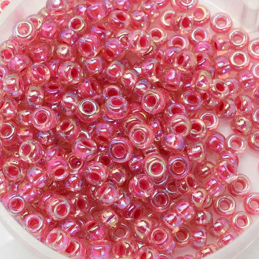 Miyuki Seed Beads 6/0 mb6-0355 - Crystal Hot Pink Lined AB