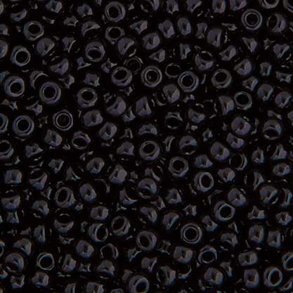 Miyuki Seed Beads - 6/0 - Black Opaque -mb6-0401b250- 250g