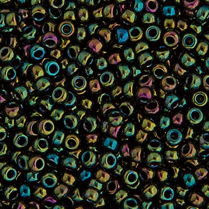 Miyuki Seed Beads - 6/0 - Opaque Iris Green -mb6-0453b250- 250g