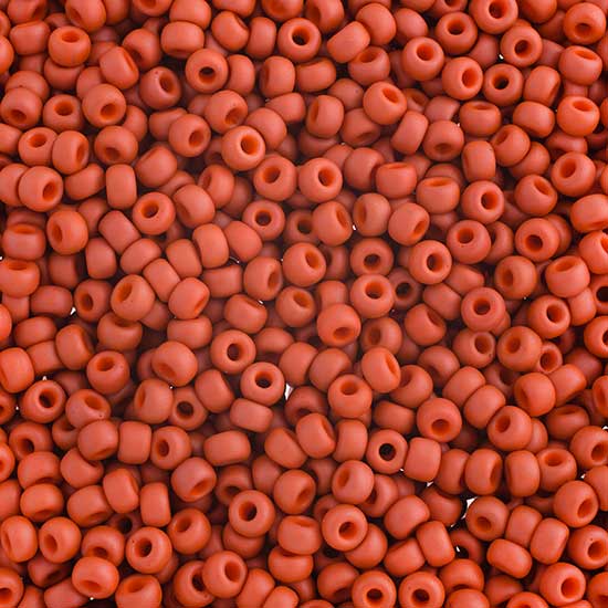 Miyuki Seed Beads - 6/0 - Matte Opaque Terra Cotta -mb6-1236b250- 250g