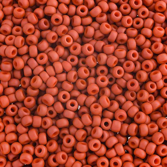 Miyuki Seed Beads - 6/0 - Matte Opaque Terra Cotta -mb6-1236b250- 250g