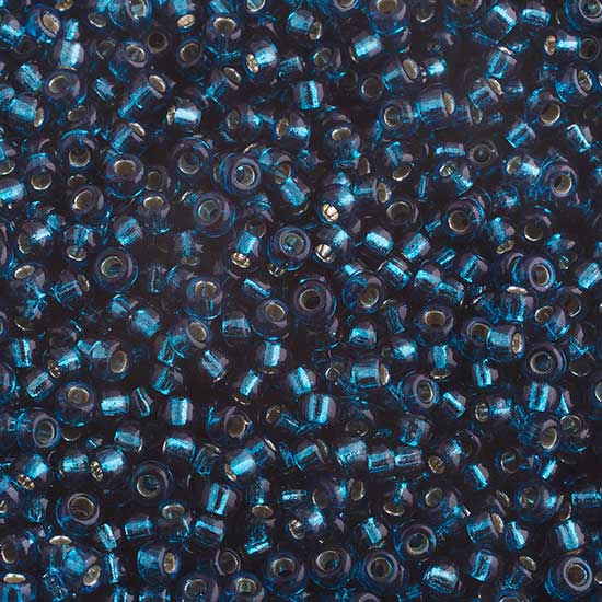 Miyuki Seed Beads - 6/0 - Dyed Silverlined Blue Zircon -mb6-1425b250- 250g
