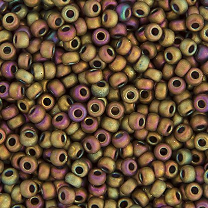 Miyuki Seed Beads 6/0 mb6-2035 - Matte Green Pink AB Metallic Luster