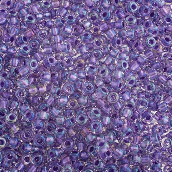 Miyuki Seed Beads - 6/0 - Sparkling Purple Lined Crystal AB -mb6-2607b250- 250g