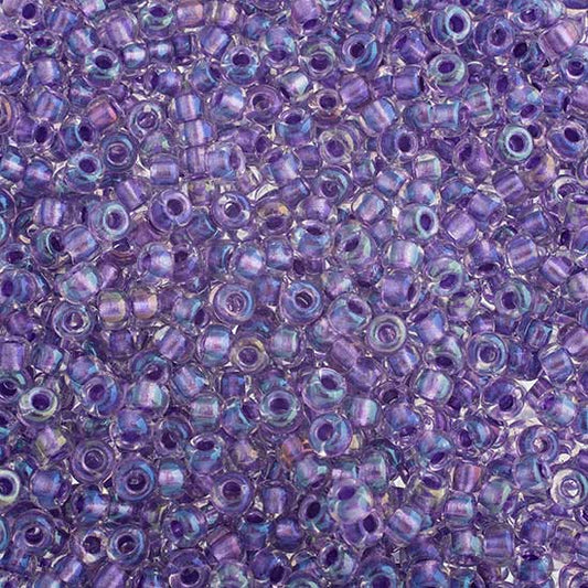 Miyuki Seed Beads - 6/0 - Sparkling Purple Lined Crystal AB -mb6-2607b250- 250g