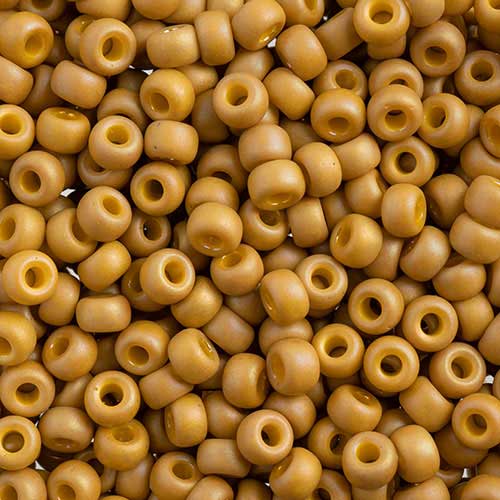 Miyuki Seed Beads 6/0 mb6-4693 - Frosted Glazed/Rainbow Yellow Mustard Matte AB
