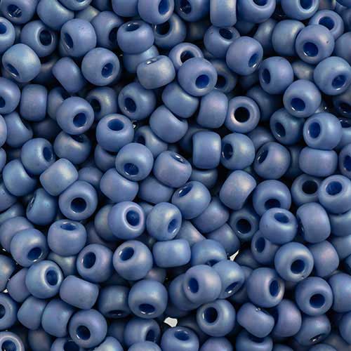 Miyuki Seed Beads - 6/0 - Frosted Glazed/Rainbow Blue Sapphire Matte AB -mb6-470