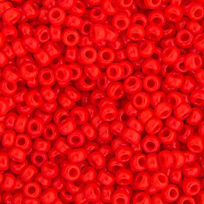 Miyuki Seed Beads - 8/0 - Red Vermillion Opaque -mb8-0407b250- 250g