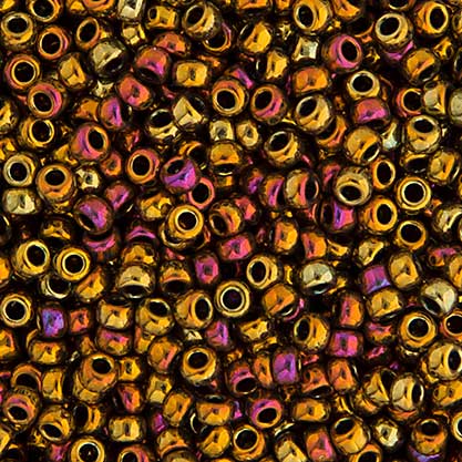 Miyuki Seed Beads - 8/0 - Lt.Bronze Iris/AB Metallic -mb8-0462b250- 250g