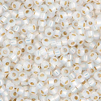 Miyuki Seed Beads - 8/0 - White Opal Silver Lined -mb8-0551b250- 250g