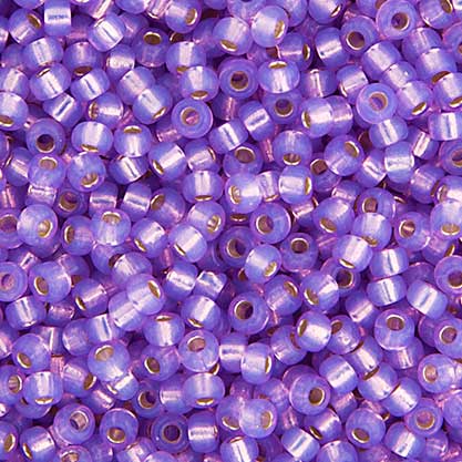Miyuki Seed Beads - 8/0 - Lilac Silver Lined Opal Alabaster Dyed -mb8-0574b250- 