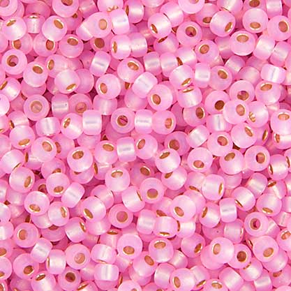 Miyuki Seed Beads - 8/0 - Pink Silver Lined Alabaster Dyed -mb8-0643b250- 250g