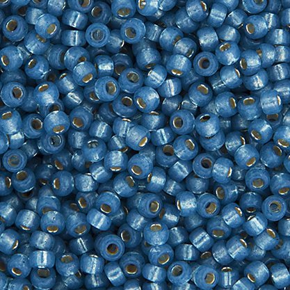 Miyuki Seed Beads 8/0 mb8-0648 - Silver Lined Denim Blue Alabaster [Dyed]