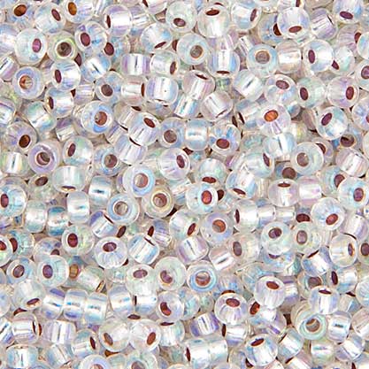 Miyuki Seed Beads - 8/0 - Crystal Silver Lined AB -mb8-1001b250- 250g