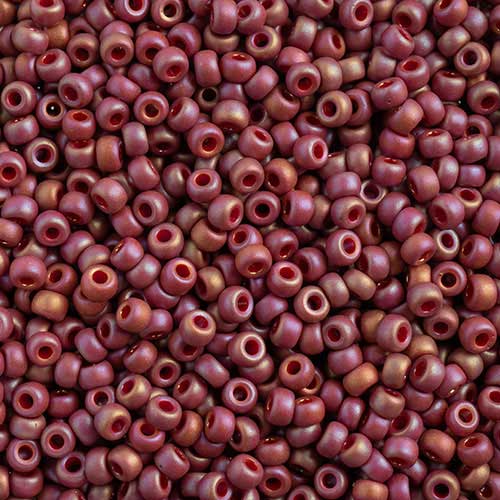 Miyuki Seed Beads - 8/0 - Frosted Glazed/Rainbow Pink Rosewood Matte AB -mb8-469